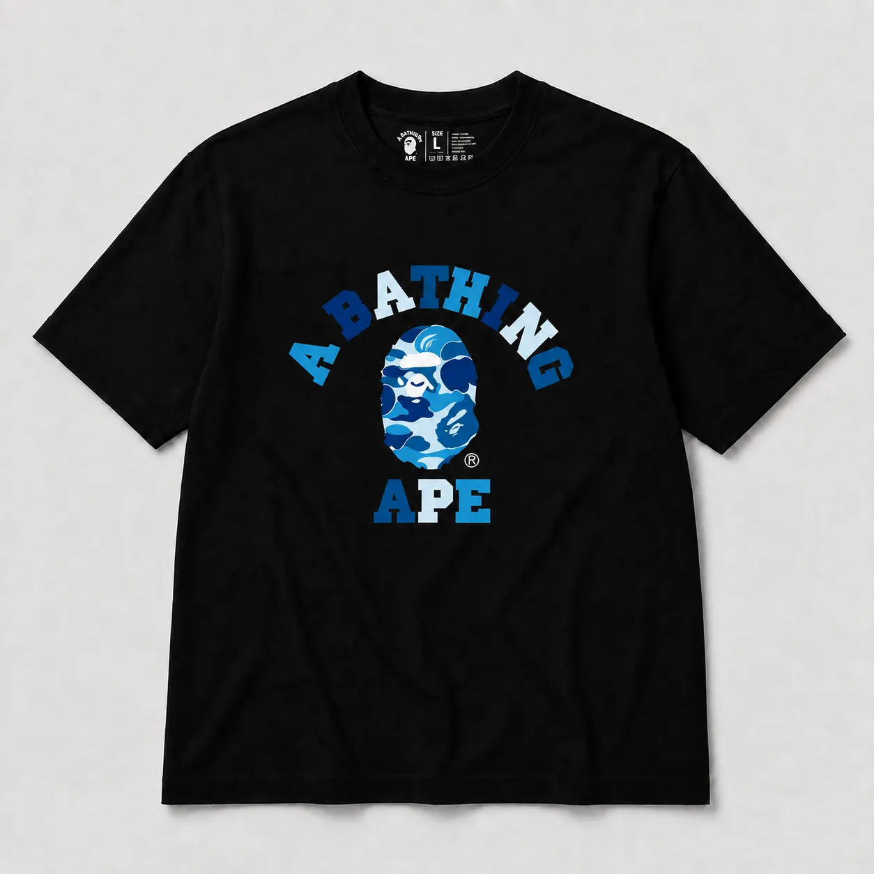 BAPE Camo Tee en color Negra / Azul