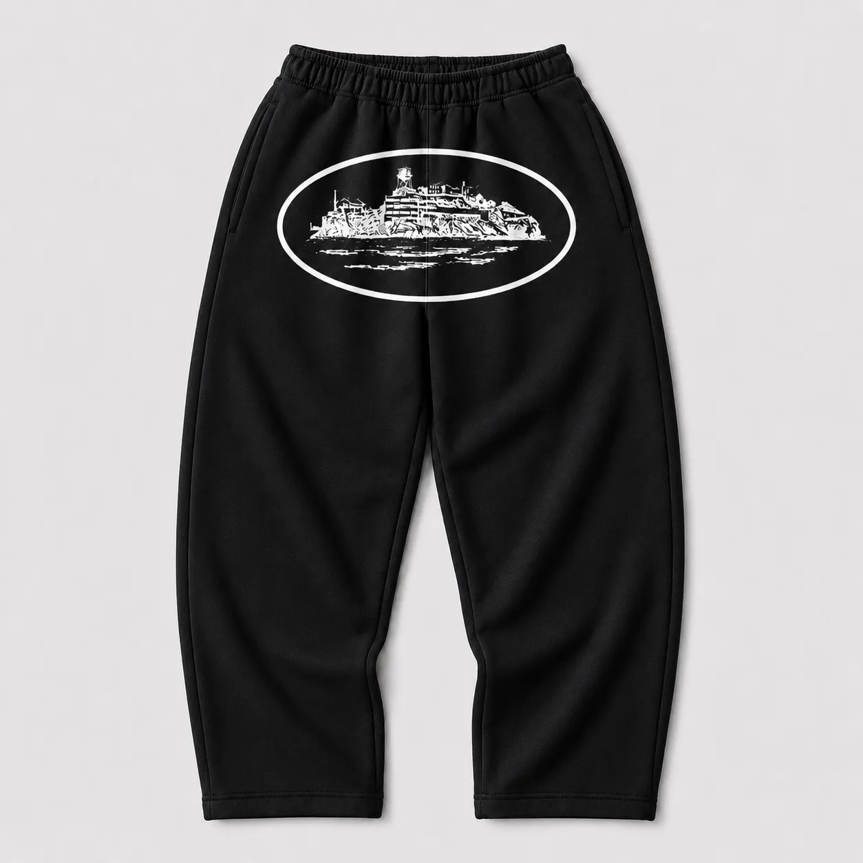 Corteiz Island Joggers · Negro