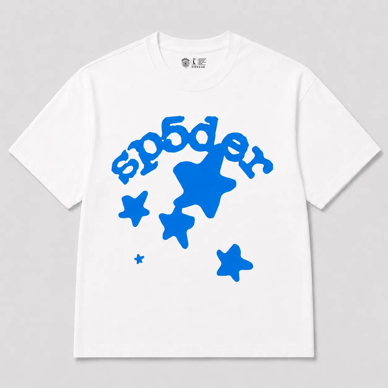 Sp5der Star Tee en color Blanco / Azul